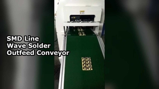 Ligne d'immersion convoyeur de sortie de soudure de vague de convoyeur à bande de carte PCB de machine d'assemblage